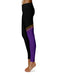Alcorn State Braves ASU Vive la Fete Game Day Collegiate Leg Color Block Women's Black Purple Yoga Leggings - Vive La Fête - Online Apparel Store