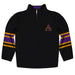 Alcorn State University Braves Vive La Fete Game Day Black Quarter Zip Pullover Stripes on Sleeves - Vive La Fête - Online Apparel Store