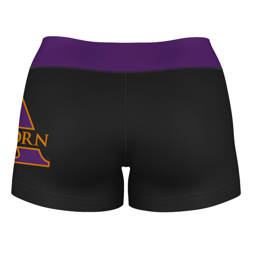 Alcorn State Braves ASU Vive La Fete Logo on Thigh & Waistband Black & Purple Women Booty Workout Shorts 3.75 Inseam" - Vive La Fête - Online Apparel Store