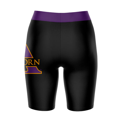 Alcorn State Braves ASU Vive La Fete Game Day Logo on Thigh and Waistband Black and Purple Women Bike Short 9 Inseam" - Vive La Fête - Online Apparel Store