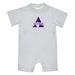 Alcorn State University Braves Embroidered White Knit Short Sleeve Boys Romper