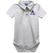 Alcorn State University Braves Embroidered White Solid Knit Boys Polo Bodysuit