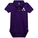 Alcorn State University Braves Embroidered Purple Solid Knit Boys Polo Bodysuit