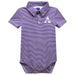 Alcorn State University Braves Embroidered Purple Stripe Knit Boys Polo Bodysuit