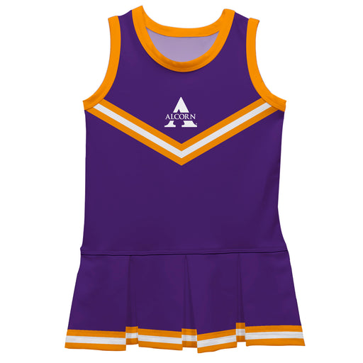Alcorn State University Braves Vive La Fete Game Day Purple Sleeveless Cheerleader Dress