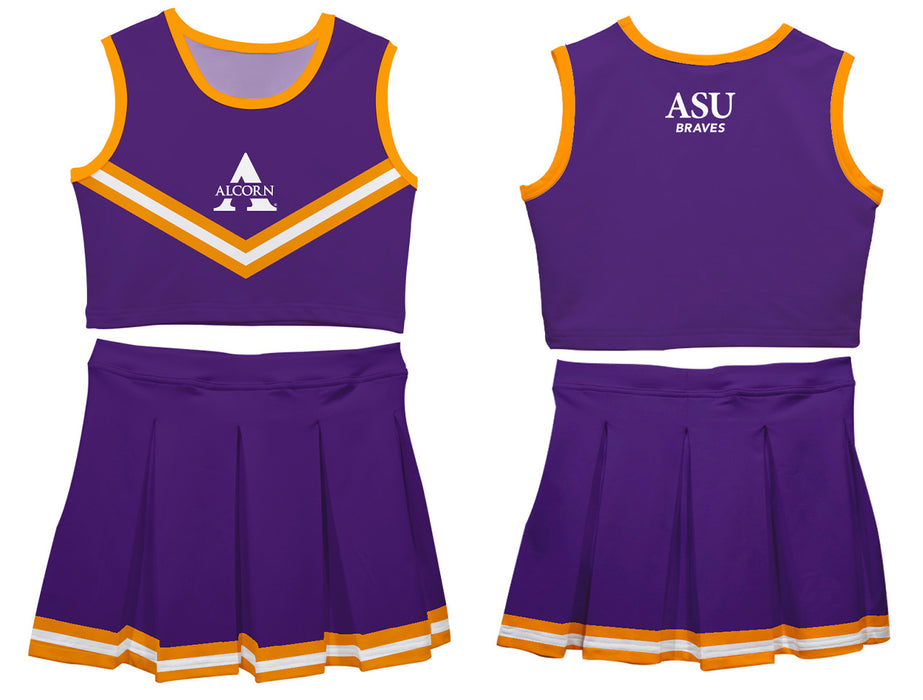 Alcorn State University Braves Vive La Fete Game Day Purple Sleeveless Cheerleader Set - Vive La Fête - Online Apparel Store