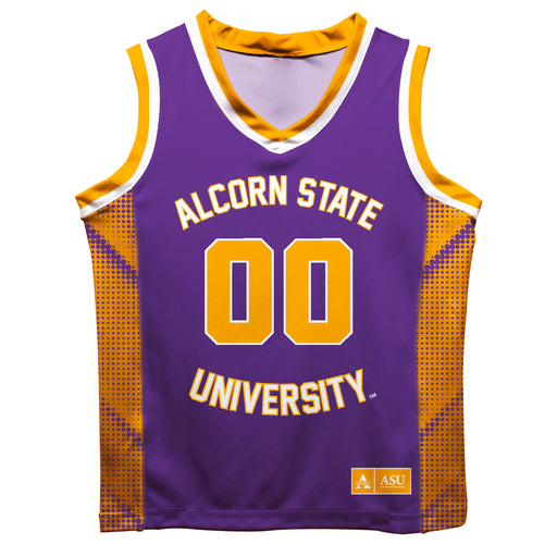 Alcorn State University Braves Vive La Fete Game Day Purple Boys Fashion Basketball Top