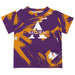 Alcorn State University Braves Vive La Fete Boys Game Day Purple Short Sleeve Tee Paint Brush