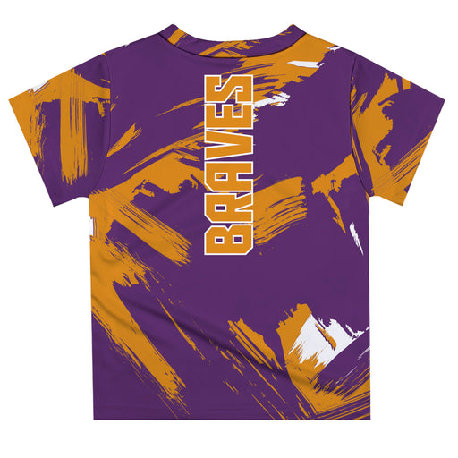 Alcorn State University Braves Vive La Fete Boys Game Day Purple Short Sleeve Tee Paint Brush - Vive La Fête - Online Apparel Store