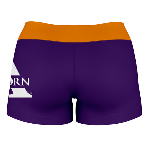 Alcorn State Braves Vive La Fete Logo on Thigh & Waistband Purple Gold Women Yoga Booty Workout Shorts 3.75 Inseam - Vive La Fête - Online Apparel Store
