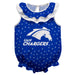 UAH Chargers Swirls Blue Sleeveless Ruffle Onesie Logo Bodysuit