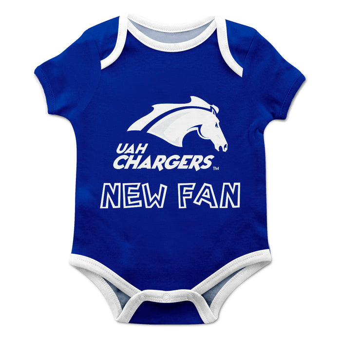 Alabama at Huntsville Chargers Vive La Fete Infant Game Day Blue Short Sleeve Onesie New Fan Mascot and Name Bodysuit - Vive La Fête - Online Apparel Store
