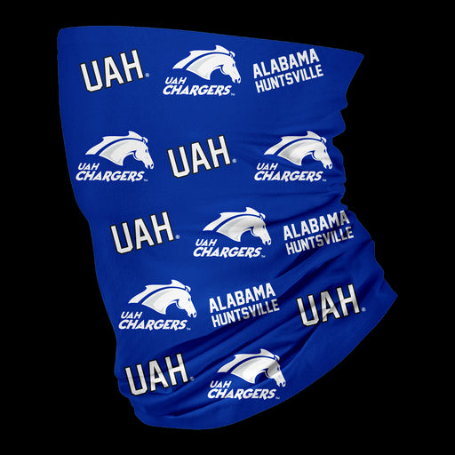 Alabama at Huntsville Chargers Neck Gaiter Blue All Over Logo UAH - Vive La Fête - Online Apparel Store