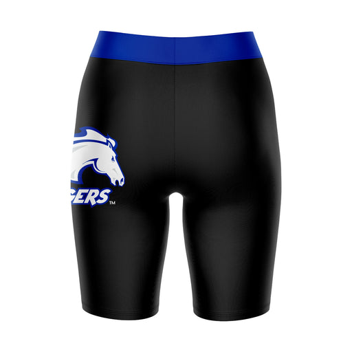 UAH Chargers Vive La Fete Game Day Logo on Thigh and Waistband Black and Blue Women Bike Short 9 Inseam" - Vive La Fête - Online Apparel Store