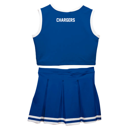 Alabama at Huntsville Chargers Vive La Fete Game Day Blue Sleeveless Cheerleader Set - Vive La Fête - Online Apparel Store