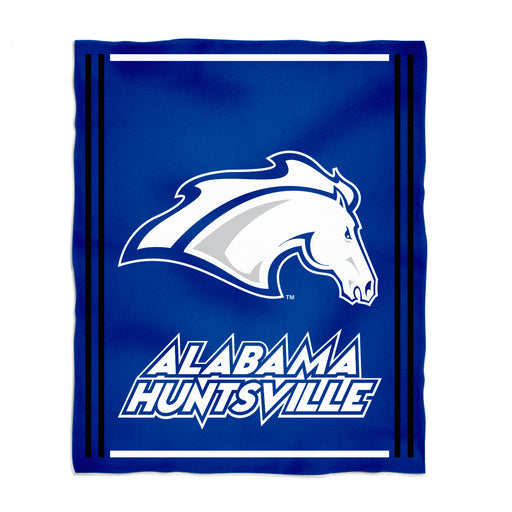 Alabama at Huntsville Chargers Vive La Fete Kids Game Day Blue Plush Soft Minky Blanket 36 x 48 Mascot