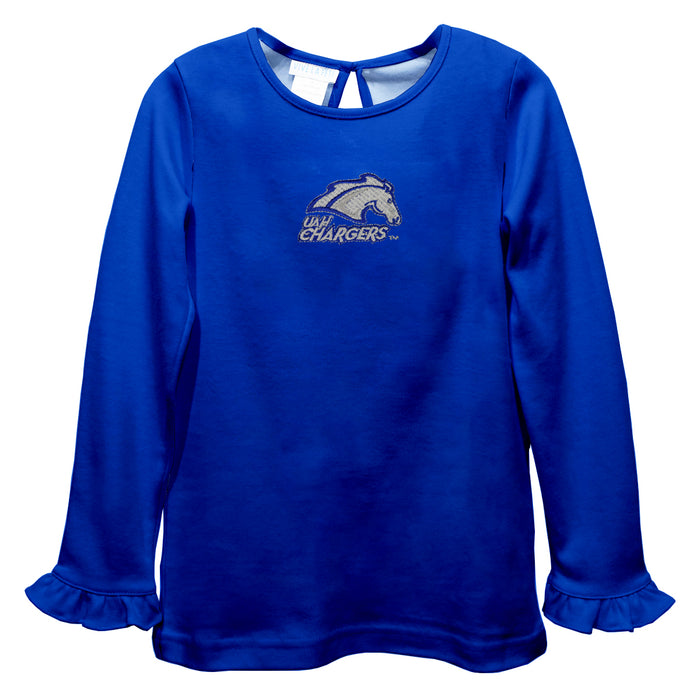 UAH Chargers Embroidered Royal Knit Long Sleeve Girls Blouse