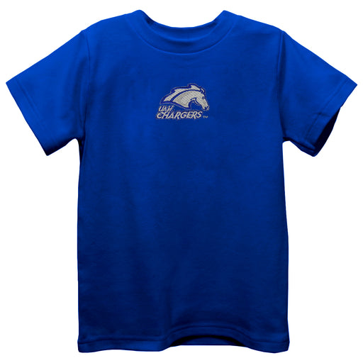 UAH Chargers Embroidered Royal knit Short Sleeve Boys Tee Shirt