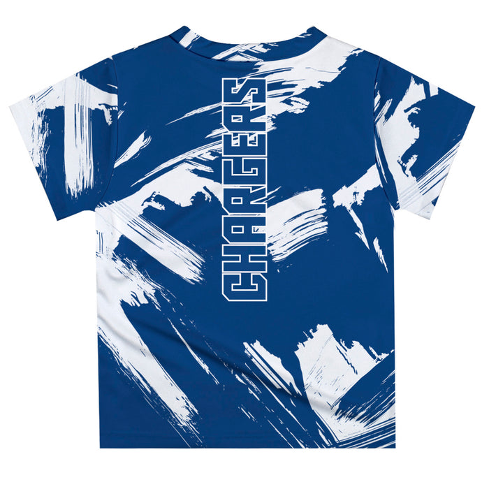 Alabama at Huntsville Chargers Vive La Fete Boys Game Day Blue Short Sleeve Tee Paint Brush - Vive La Fête - Online Apparel Store