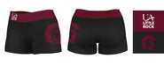 Little Rock Trojans UALR Vive La Fete Logo on Thigh & Waistband Black & Maroon Women Booty Workout Shorts 3.75 Inseam" - Vive La Fête - Online Apparel Store