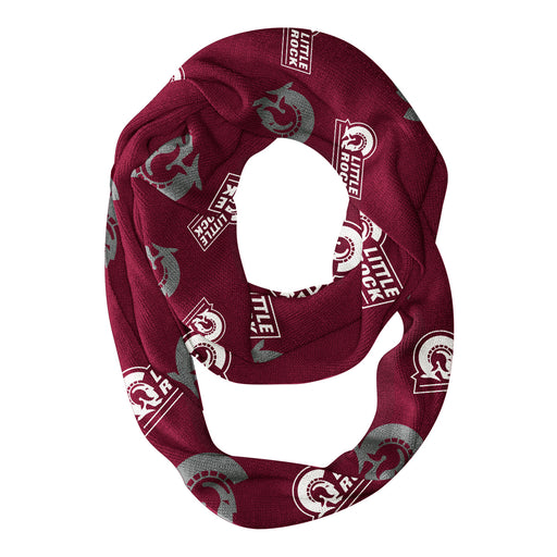 Little Rock Trojans UALR Vive La Fete Repeat Logo Game Day Collegiate Women Light Weight Ultra Soft Infinity Scarf