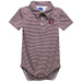 UA Little Rock Trojans UALR Embroidered Maroon Stripe Knit Boys Polo Bodysuit