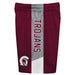 Little Rock Trojans UALR Vive La Fete Game Day Maroon Stripes Boys Solid Gray Athletic Mesh Short - Vive La Fête - Online Apparel Store