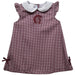 UA Little Rock Trojans UALR Embroidered Maroon Gingham A Line Dress