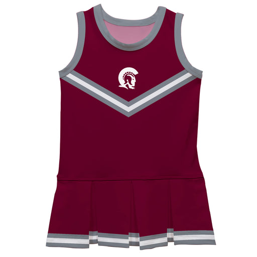 UA Little Rock Trojans UALR Vive La Fete Game Day Maroon Sleeveless Cheerleader Dress