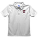 UA Little Rock Trojans UALR Embroidered White Short Sleeve Polo Box Shirt