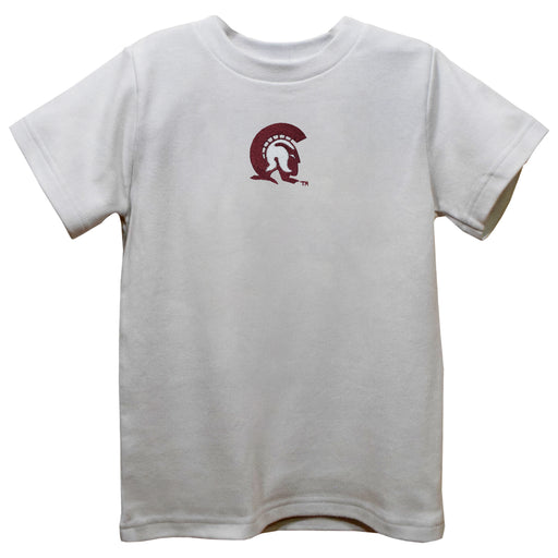 UA Little Rock Trojans UALR Embroidered White Short Sleeve Boys Tee Shirt