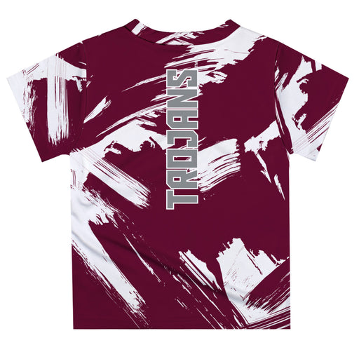 UA Little Rock Trojans UALR Vive La Fete Boys Game Day Maroon Short Sleeve Tee Paint Brush - Vive La Fête - Online Apparel Store