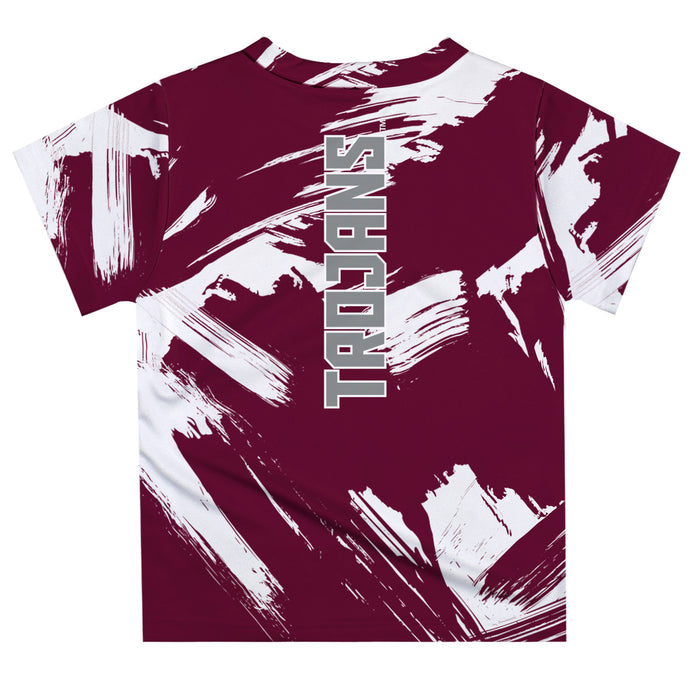 UA Little Rock Trojans UALR Vive La Fete Boys Game Day Maroon Short Sleeve Tee Paint Brush - Vive La Fête - Online Apparel Store