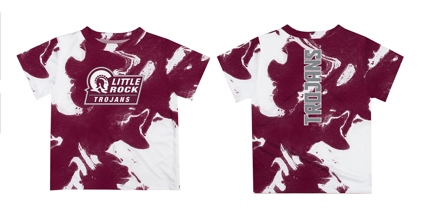 UA Little Rock Trojans UALR Vive La Fete Marble Boys Game Day Maroon Short Sleeve Tee - Vive La Fête - Online Apparel Store