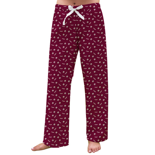 Little Rock Trojans UALR Vive La Fete Game Day All Over Logo Women Maroon Lounge Pants