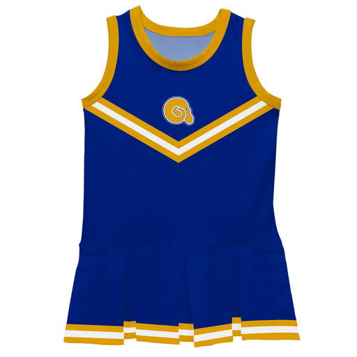 Albany State Rams Vive La Fete Game Day Blue Sleeveless Cheerleader Dress
