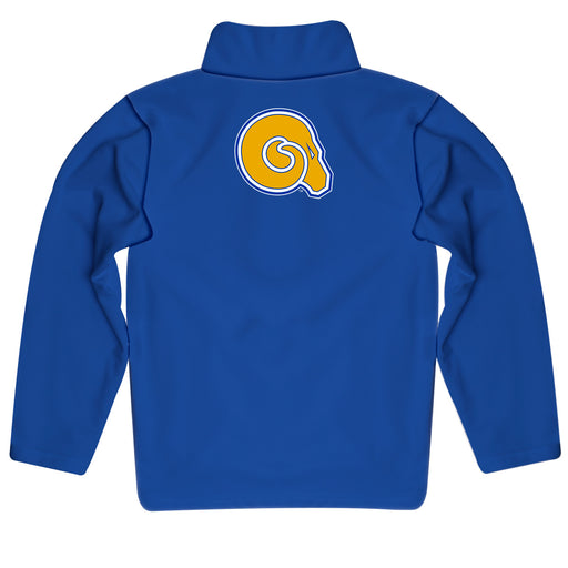 Albany State Rams ASU Vive La Fete Game Day Solid Blue Quarter Zip Pullover Sleeves - Vive La Fête - Online Apparel Store