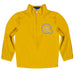 Albany State Rams ASU Vive La Fete Game Day Solid Yellow Quarter Zip Pullover Sleeves