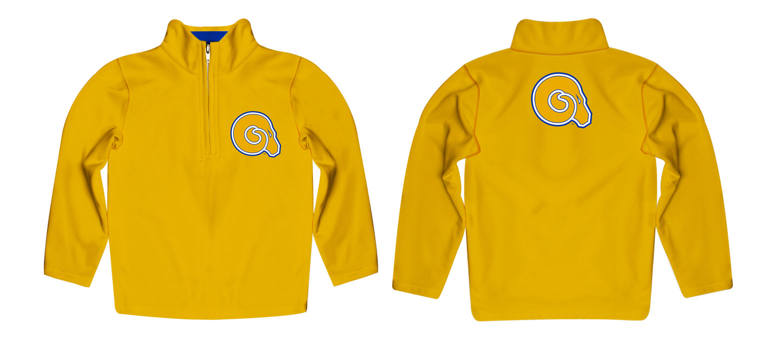 Albany State Rams ASU Vive La Fete Game Day Solid Yellow Quarter Zip Pullover Sleeves - Vive La Fête - Online Apparel Store