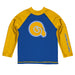 Albany State Rams Vive La Fete Blue and Gold Long Sleeve Raglan Rashguard