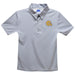 Albany State Rams ASU Embroidered Gray Stripes Short Sleeve Polo Box Shirt