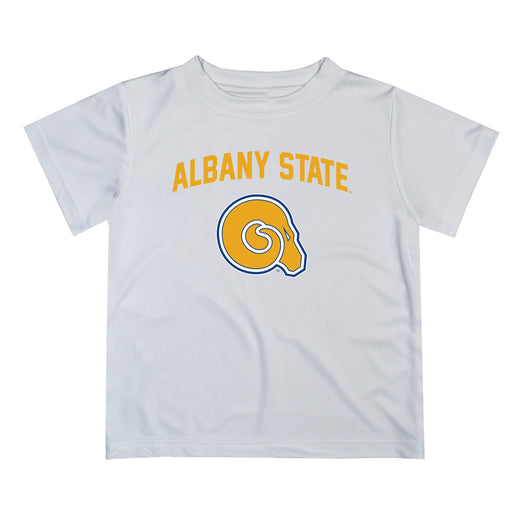 Albany State Rams Vive La Fete Boys Game Day V2 White Short Sleeve Tee Shirt