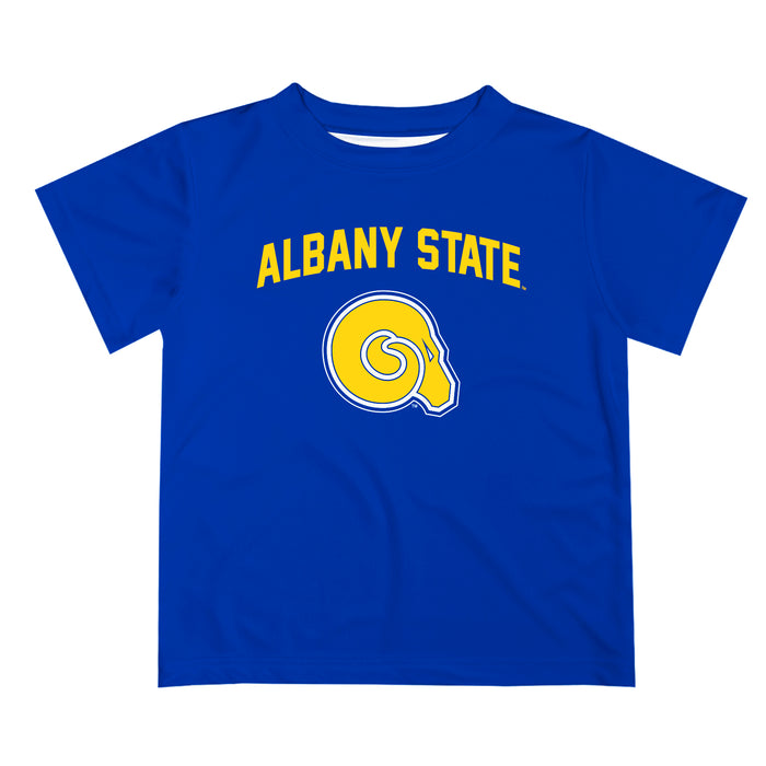 Albany State Rams Vive La Fete Boys Game Day V2 Blue Short Sleeve Tee Shirt