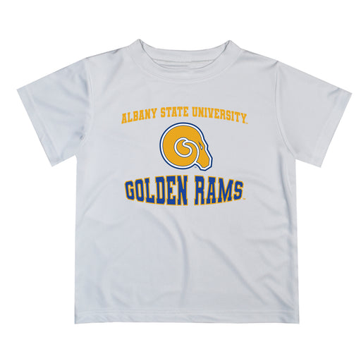 Albany State Rams Vive La Fete Boys Game Day V3 White Short Sleeve Tee Shirt