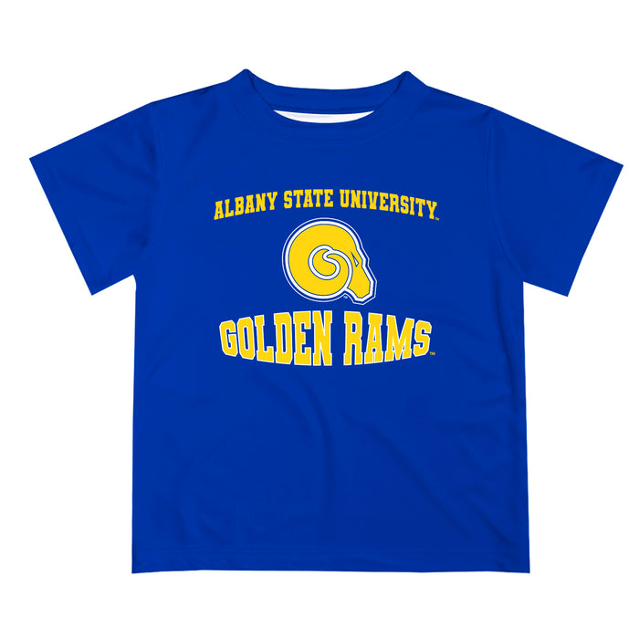 Albany State Rams Vive La Fete Boys Game Day V3 Blue Short Sleeve Tee Shirt