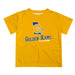 Albany State Rams Vive La Fete State Map Yellow Short Sleeve Tee Shirt
