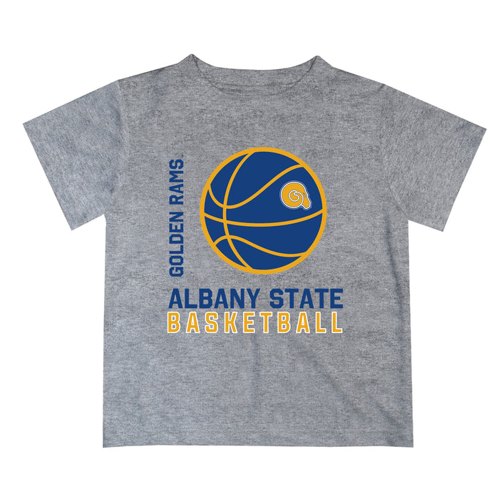 Albany State Rams Vive La Fete Basketball V1 Gray Short Sleeve Tee Shirt