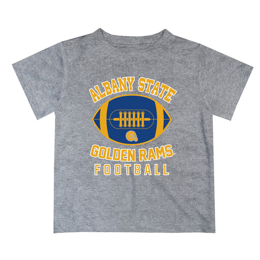 Albany State Rams Vive La Fete Football V2 Gray Short Sleeve Tee Shirt
