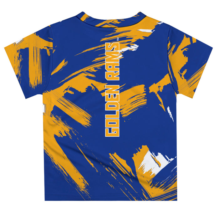 Albany State Rams ASU Vive La Fete Boys Game Day Blue Short Sleeve Tee Paint Brush - Vive La Fête - Online Apparel Store