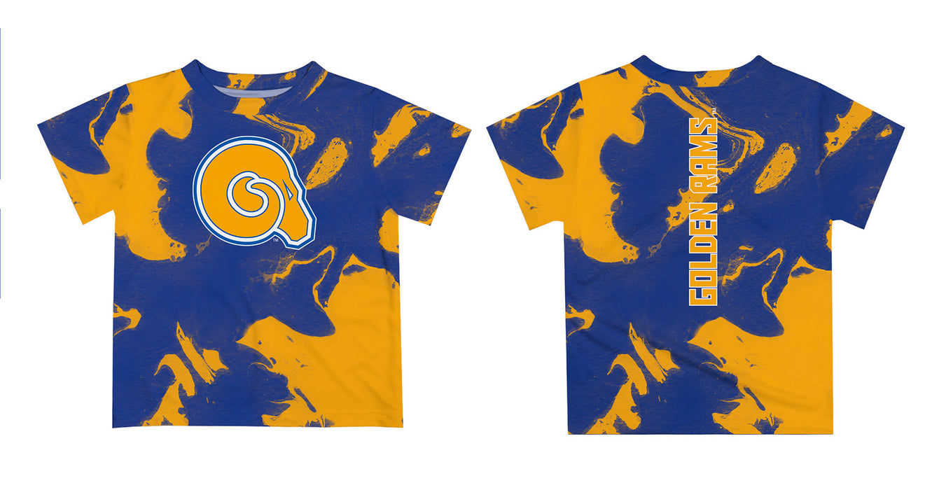 Albany State Rams ASU Vive La Fete Marble Boys Game Day Blue Short Sleeve Tee - Vive La Fête - Online Apparel Store